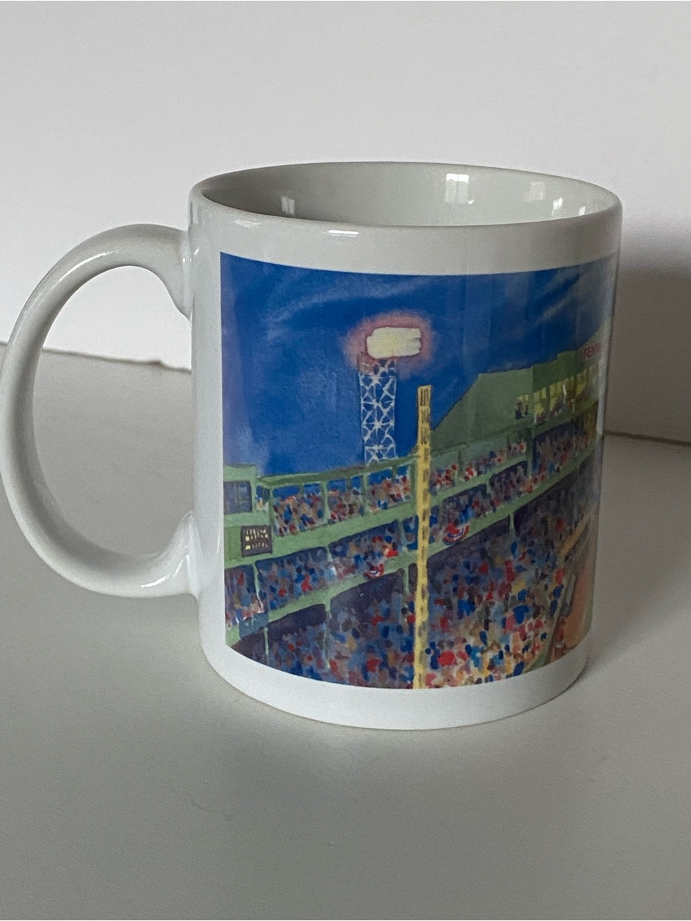 Fenway Park Mug Vintage Boston Red Sox Ceramic Artist Painting Baseball EUC Ball